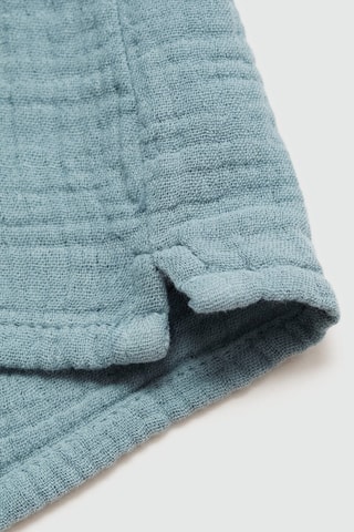 Chemise coton tissu plissé - Pétrole