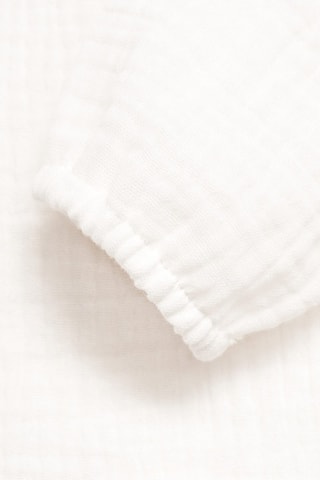 Chemise coton tissu plissé - Blanc cassé