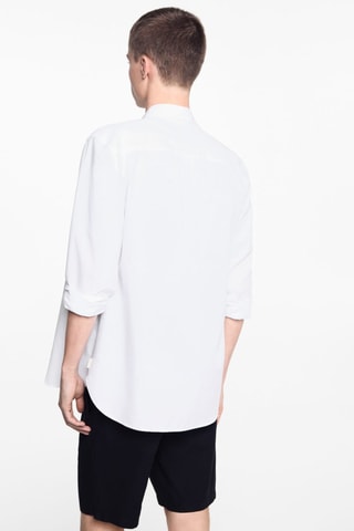 Chemise regular-fit lin - Blanc cassé