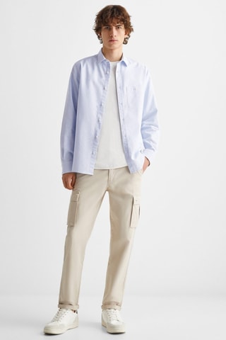 Chemise oxford en coton - Bleu