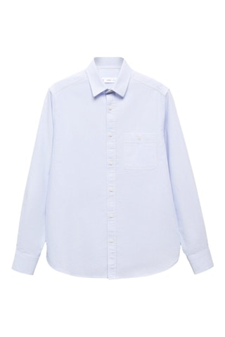 Chemise oxford en coton - Bleu