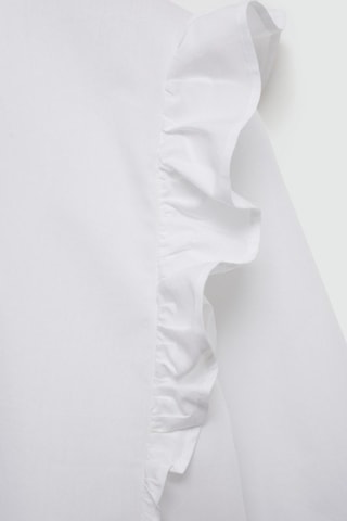 Chemise coton volantée - Blanc