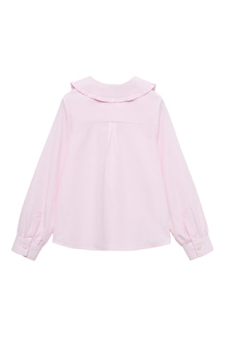 Chemise ajourée col Claudine - Rose pastel