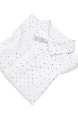 Chemise oxford imprimée - Blanc
