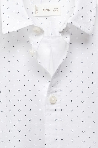 Chemise oxford imprimée - Blanc
