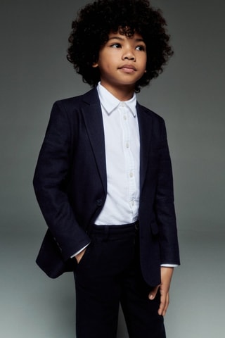 Chemise oxford imprimée - Blanc