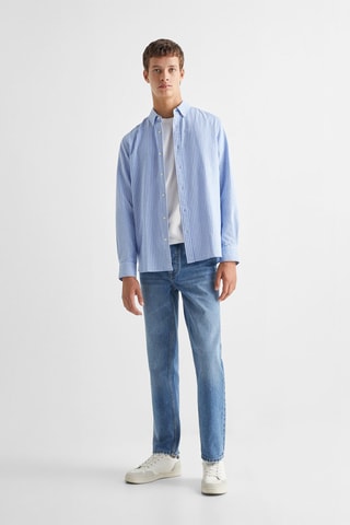 Chemise regular-fit rayures - Bleu clair