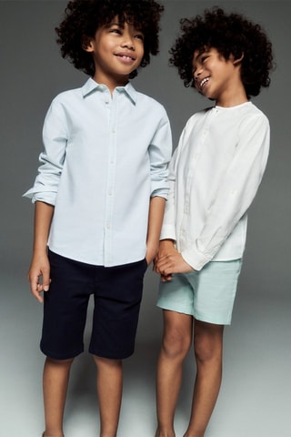 Chemise oxford rayée - Vert