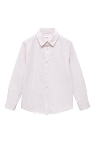 Chemise oxford rayée - Rose
