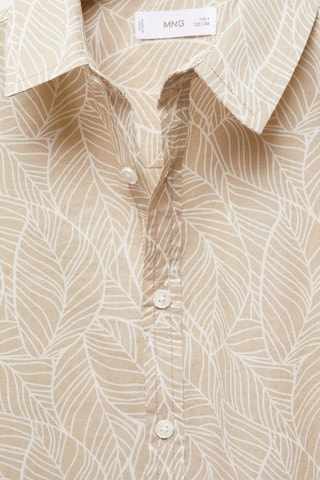Chemise imprimée à boutons - Beige