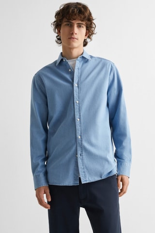 Chemise regular-fit denim - Indigo