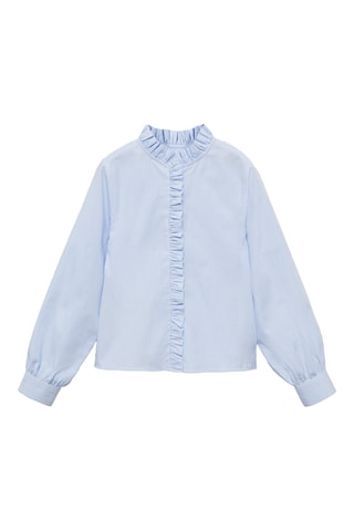 Chemise détail volants - Bleu