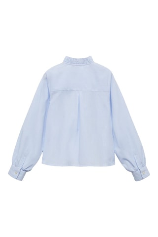 Chemise détail volants - Bleu