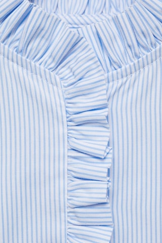 Chemise détail volants - Bleu