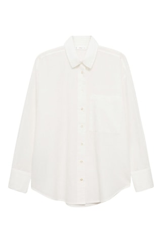 Chemise oversize à rayures - Blanc cassé