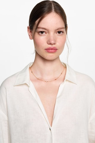 Chemise regular-fit lin - Blanc cassé