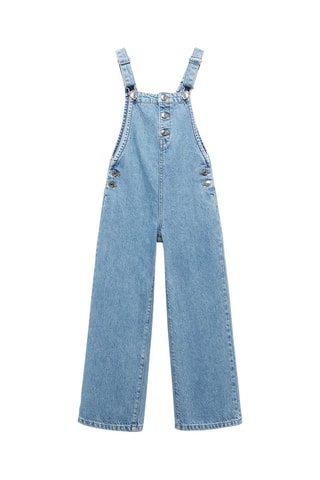 Salopette denim boutons - Bleu clair