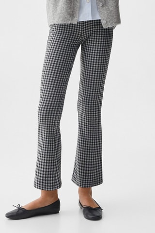 Leggings micro pied-de-poule - Gris