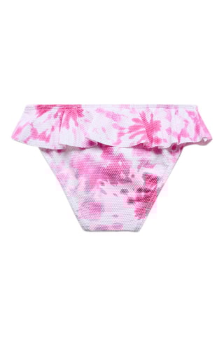 Culotte bikini imprimée - Fuchsia