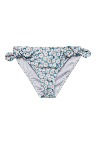 Culotte bikini à fleurs - Vert