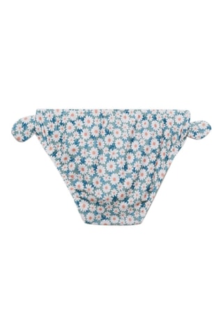 Culotte bikini à fleurs - Vert