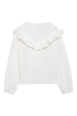 T-shirt détails brodés - Blanc cassé