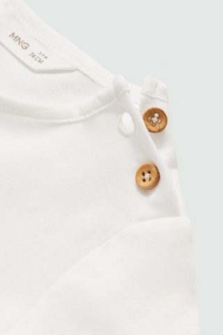 T-shirt empiècements décoratifs - Blanc cassé