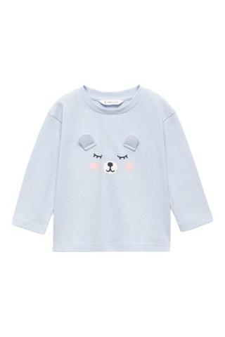 T-shirt manches longues imprimé - Ciel