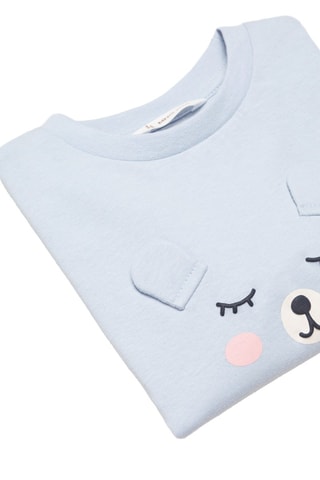 T-shirt manches longues imprimé - Ciel