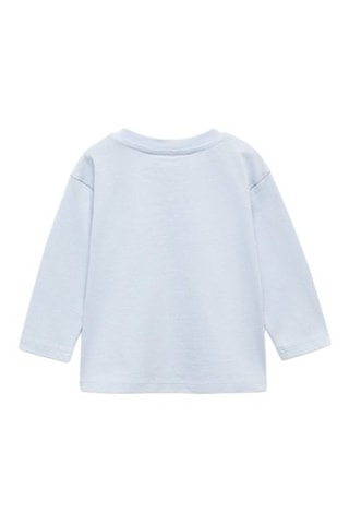 T-shirt manches longues imprimé - Ciel