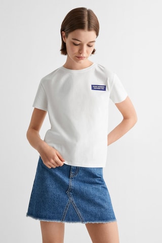 T-shirt message imprimé - Blanc cassé