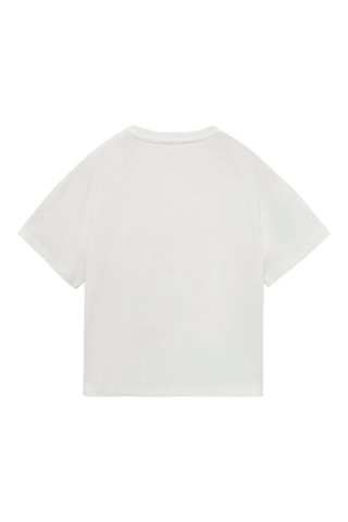 T-shirt détails brodés - Blanc cassé
