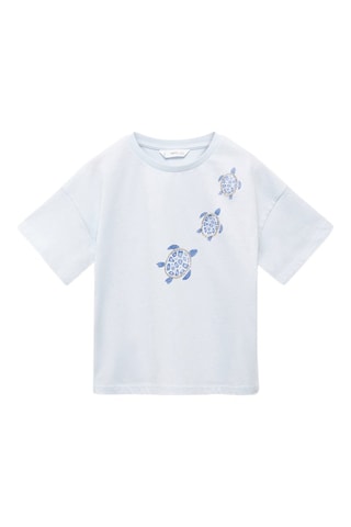 T-shirt imprimé tortue - Ciel