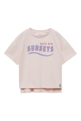 T-shirt coton imprimé - Rose