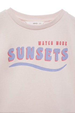 T-shirt coton imprimé - Rose
