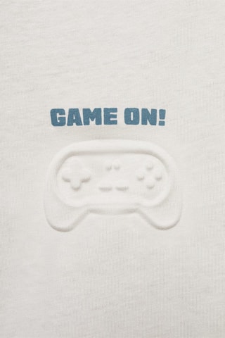 T-shirt coton imprimé - Perle