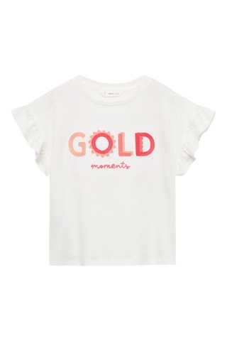 T-shirt message volanté - Blanc cassé