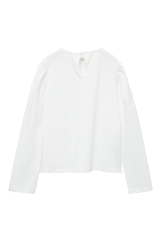 T-shirt col Claudine - Blanc cassé