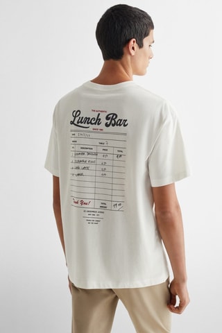 T-shirt message imprimé - Blanc