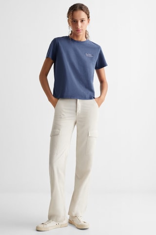 T-shirt message imprimé - Bleu marine