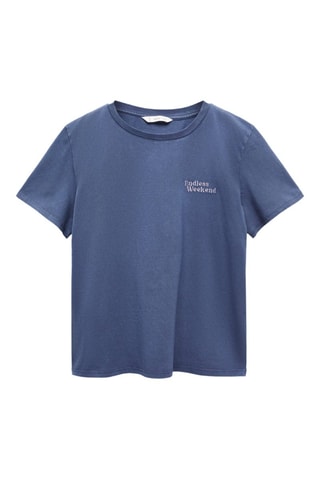 T-shirt message imprimé - Bleu marine