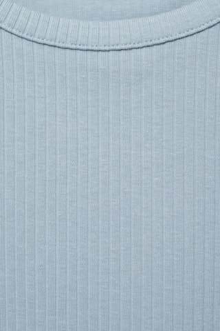 T-shirt coton côtelé - Bleu clair