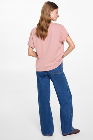 T-shirt en coton imprimé - Rose pâle