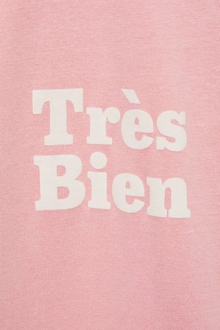 T-shirt en coton imprimé - Rose pâle