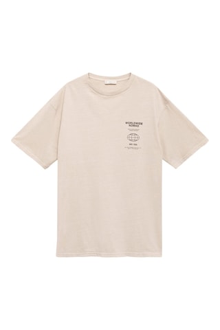 T-shirt oversize imprimé - Gris clair