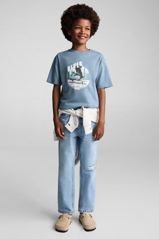 T-shirt imprimé skater - Vert