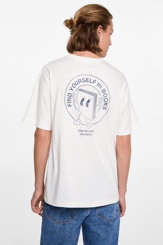 T-shirt oversize imprimé - Blanc cassé