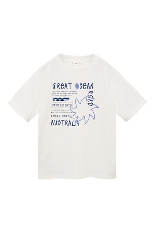 T-shirt imprimé surf - Blanc cassé