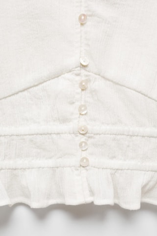 Blouse coton boutonnée - Ecru