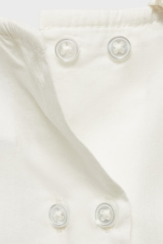 Blouse coton col Claudine - Blanc cassé